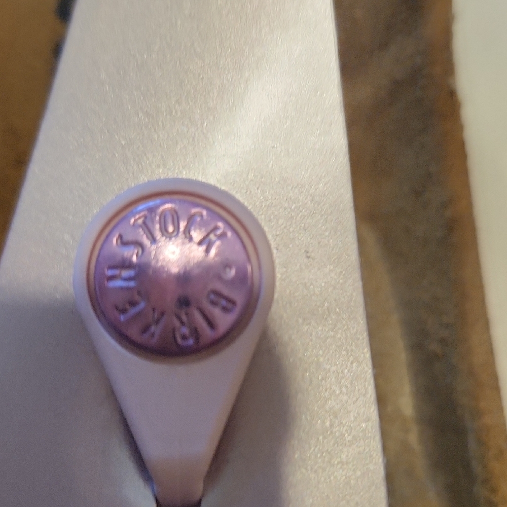 Birkenstock Metallic Lilac Sandals Size 39 New In Box - Picture 5 of 6